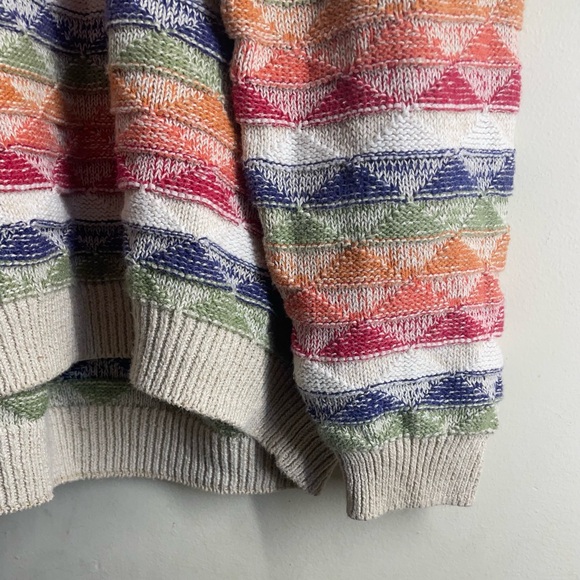 Henry Grethel Studio Knit Sweater L Multicolor Oversized Cotton Linen Blend - Picture 7 of 9